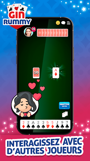 Gin Rummy ClubDeJeux - Cartes Capture d'Écran du Jeu Android 6