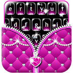 Cover Image of Herunterladen Pink Diamond zipper keyboard 10001005 APK