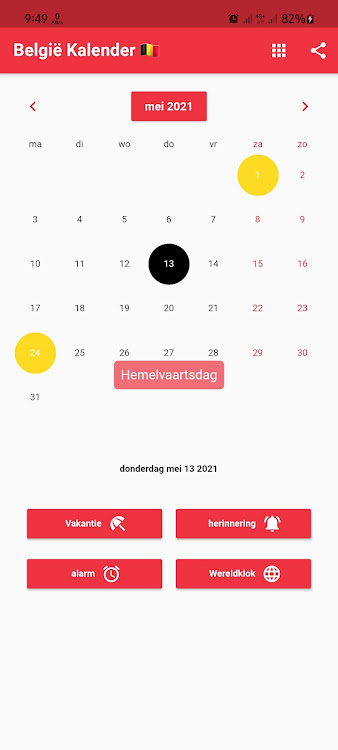 België Kalender 2024 - 6.6.63 - (Android)