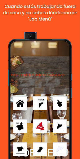Android application JOB MENU TRABAJO screenshort