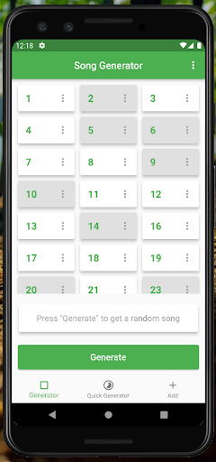 Android application Song Generator screenshort