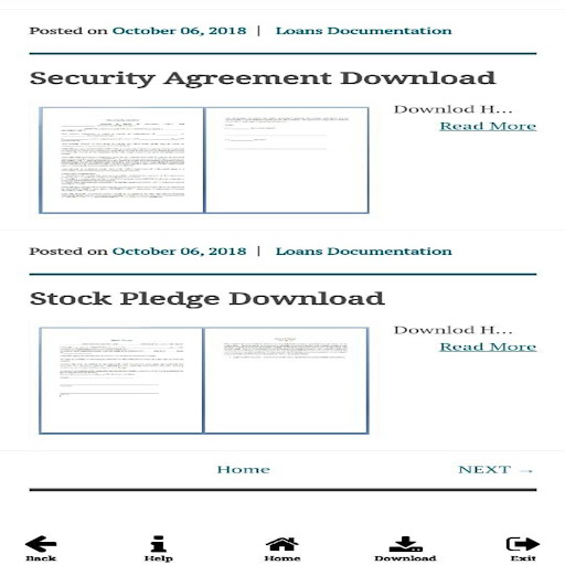 Loans classified Templates Screen 3