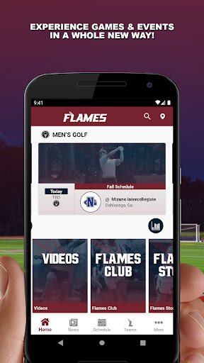 Android application Lee University Flames screenshort