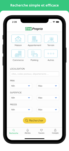 Android application EtreProprio - Annonces immo screenshort