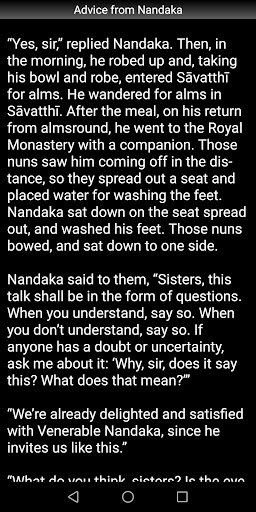 Advice from Nandaka Sutta Screen 3