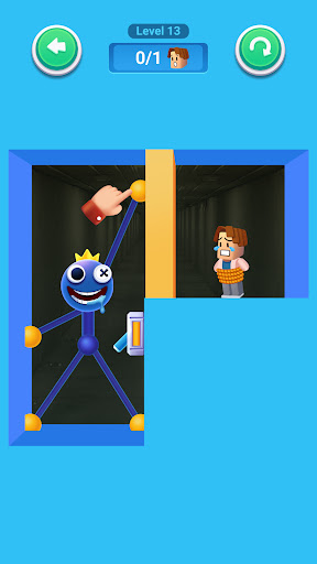 Android application Rainbow Stretch - Blue Monster screenshort