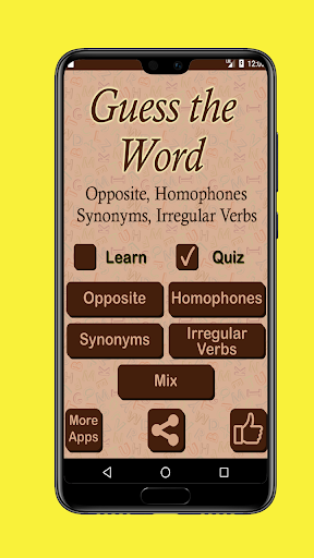 Android application Guess the Grammar word screenshort