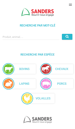 Android application Sanders Matières premières screenshort