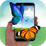 Butterfly fly on screen prank icon