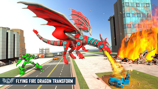 Flying Dragon Robot Car Games .9 Screenshots 8