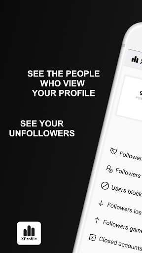 Android application XProfile - Follower Analysis screenshort