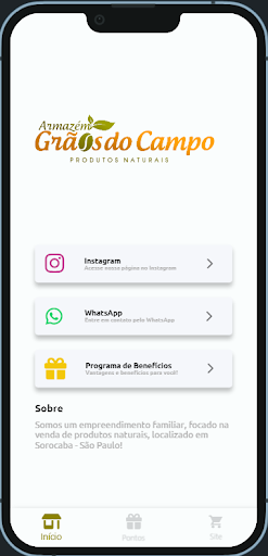 Android application Armazém Grãos do Campo screenshort