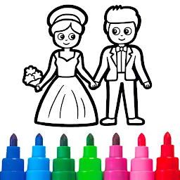 Icon image Glitter Wedding Coloring Pages