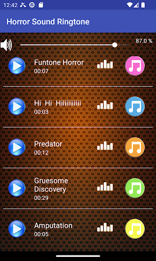 Android application Horror Sound Ringtone screenshort