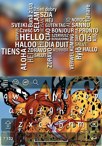 Cheetah Woman Keyboard