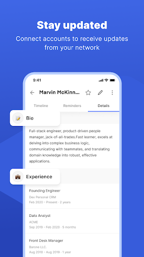 Dex - Rolodex and Personal CRM Screen 3