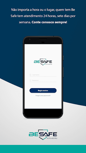 Android application Be Safe Rastreamento screenshort