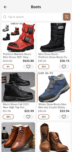 Men’s Shoes Shopping App Screen 3