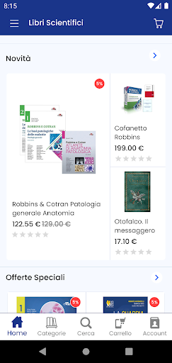 Android application Libri Scientifici screenshort