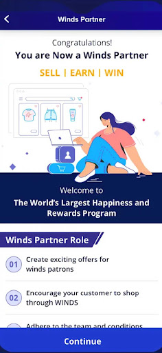WINDS Partner App Screen 3
