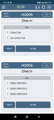 Android application Laris Pos : KDS screenshort