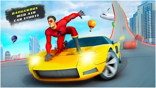 Superhero Racer Stunt Car Game