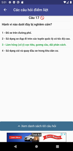 Ôn thi GPLX 600 câu hỏi - 2021