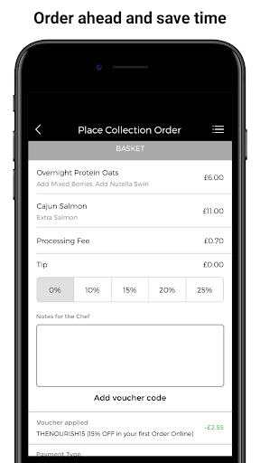 The Nourish Takeout Screen 3