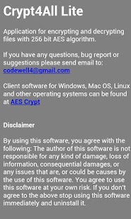 Crypt4All Lite (AES) Screenshot