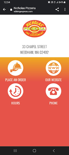 Android application Nicholas’ Pizzeria screenshort