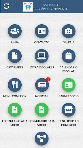 Android application AMPA CEIP SESEÑA Y BENAVENTE screenshort