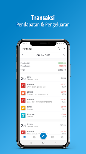 Android application DompetKu - Catatan Keuangan & screenshort