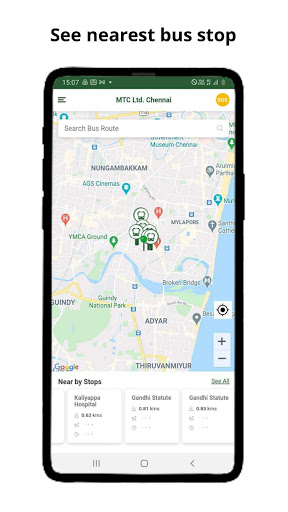 Android application CHENNAI BUS screenshort
