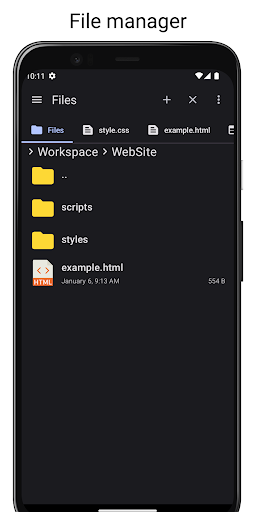 Screenshot of WebCode - html, css, js ide