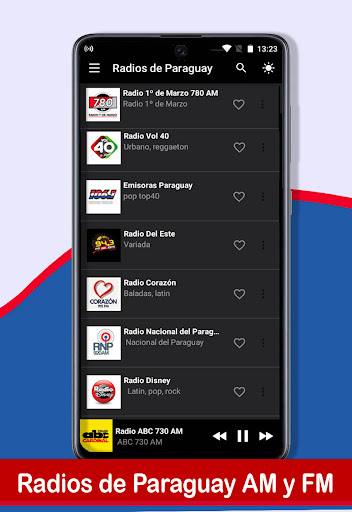 Android application Radios de Paraguay AM y FM screenshort