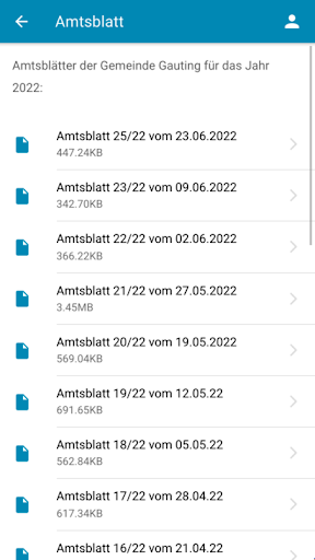 Gemeinde Gauting - App Screen 2