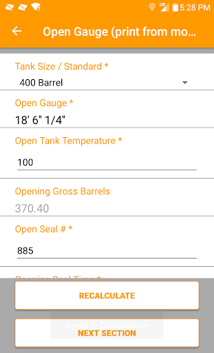 Oil Command Mobile Screen 2