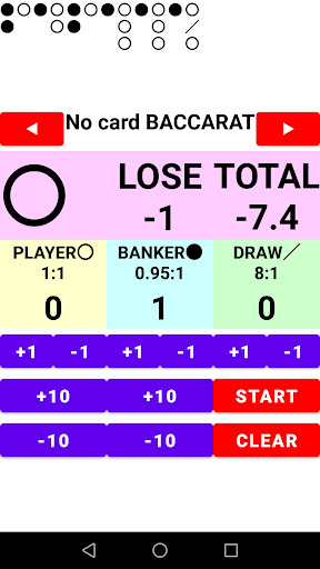 BACCARAT バカラシュミレーション Screen 3