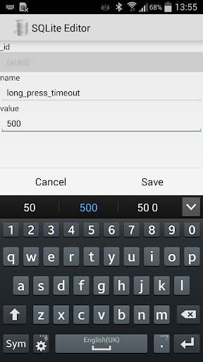 Screenshot of SQLite Editor