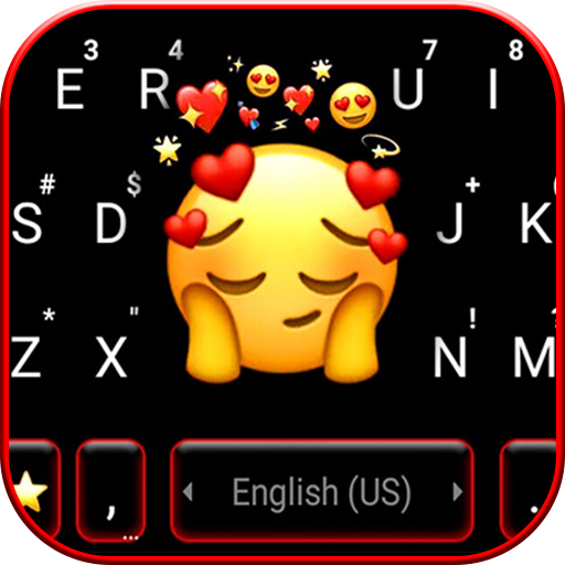 Shy Love Emoji Keyboard Backgr logo