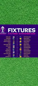 Cricket WorldCup 2023 Schedule