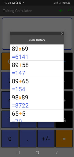 Talking Calculator Screen 2