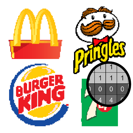 Food Logo Pixel Art Coloring  Icon