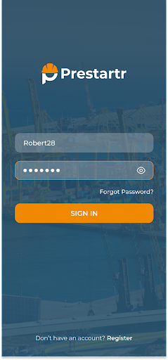 Android application Prestartr screenshort