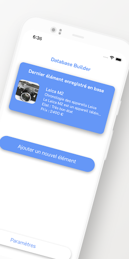 Database Builder Screen 2