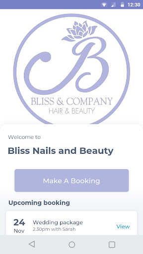 Android application Bliss Nails and Beauty screenshort