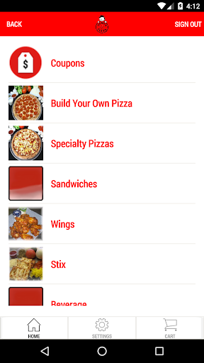 Dinos Pizza Screen 3