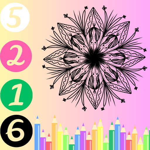 Color by Number-Mandala design