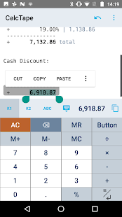 CalcTape Calculator with Tape Capture d'écran