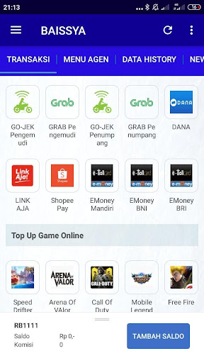 Android application BAISSYA : Agen Pulsa & PPOB screenshort